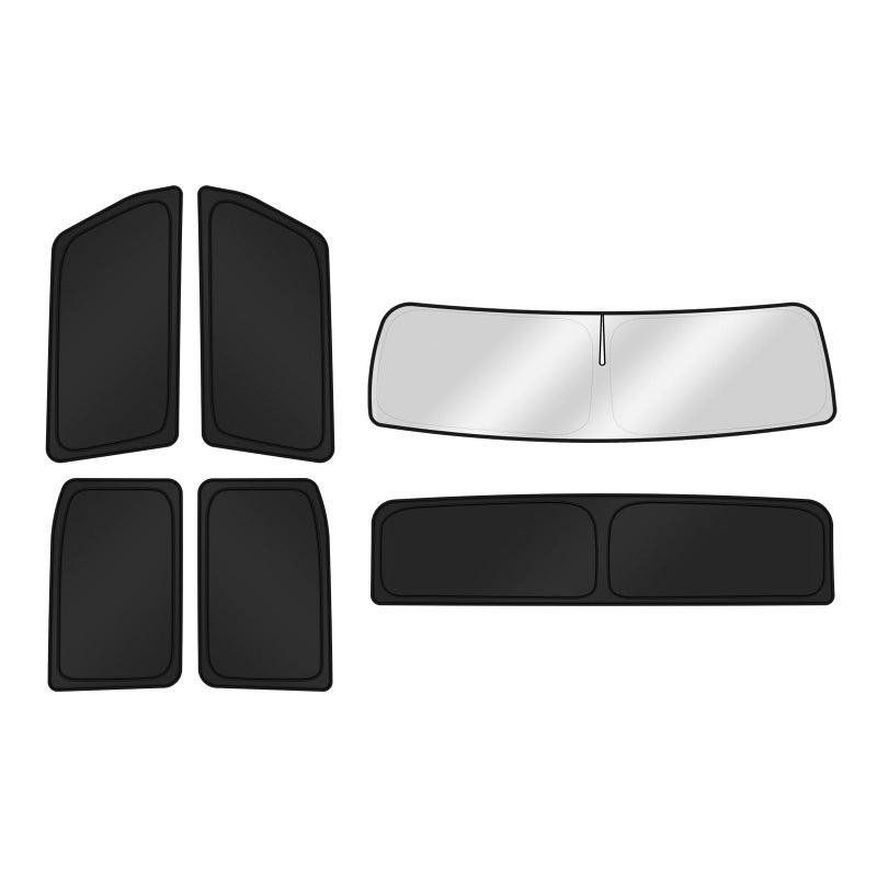 Canvcle Sunshades for 2022-2025 GMC Hummer EV Accessories Windshield Sun Shade Side Rear Window Shade Cover Sun Visor Shield Privacy Protection for Camping Keep Vehicle Cool Black 6PCS - Image 1